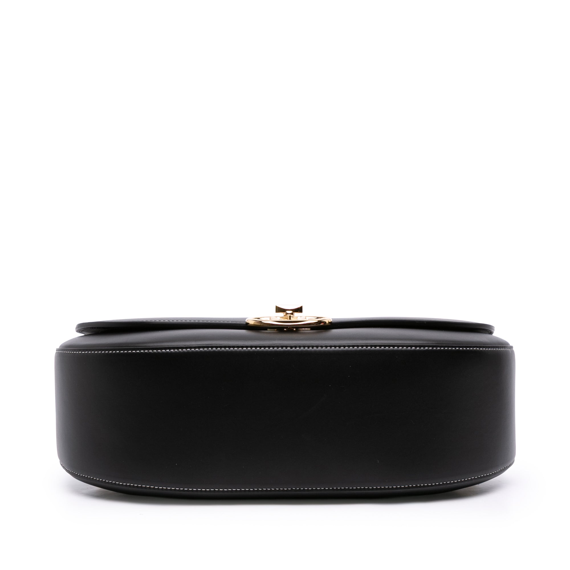 Medium Leather Ohval Flap Bag - Image 3