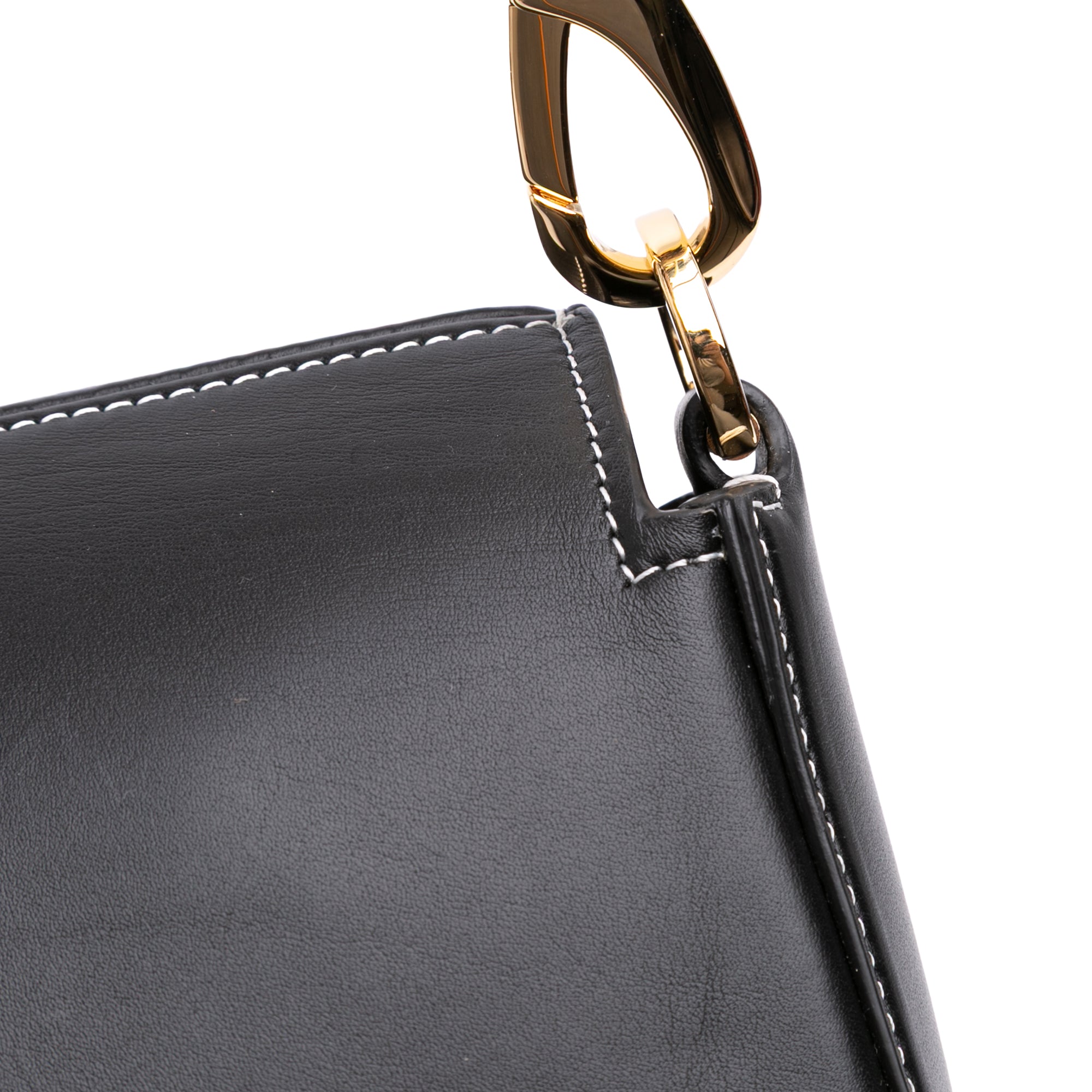 Medium Leather Ohval Flap Bag - Image 9