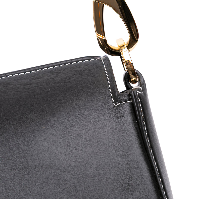Medium Leather Ohval Flap Bag - Image 9