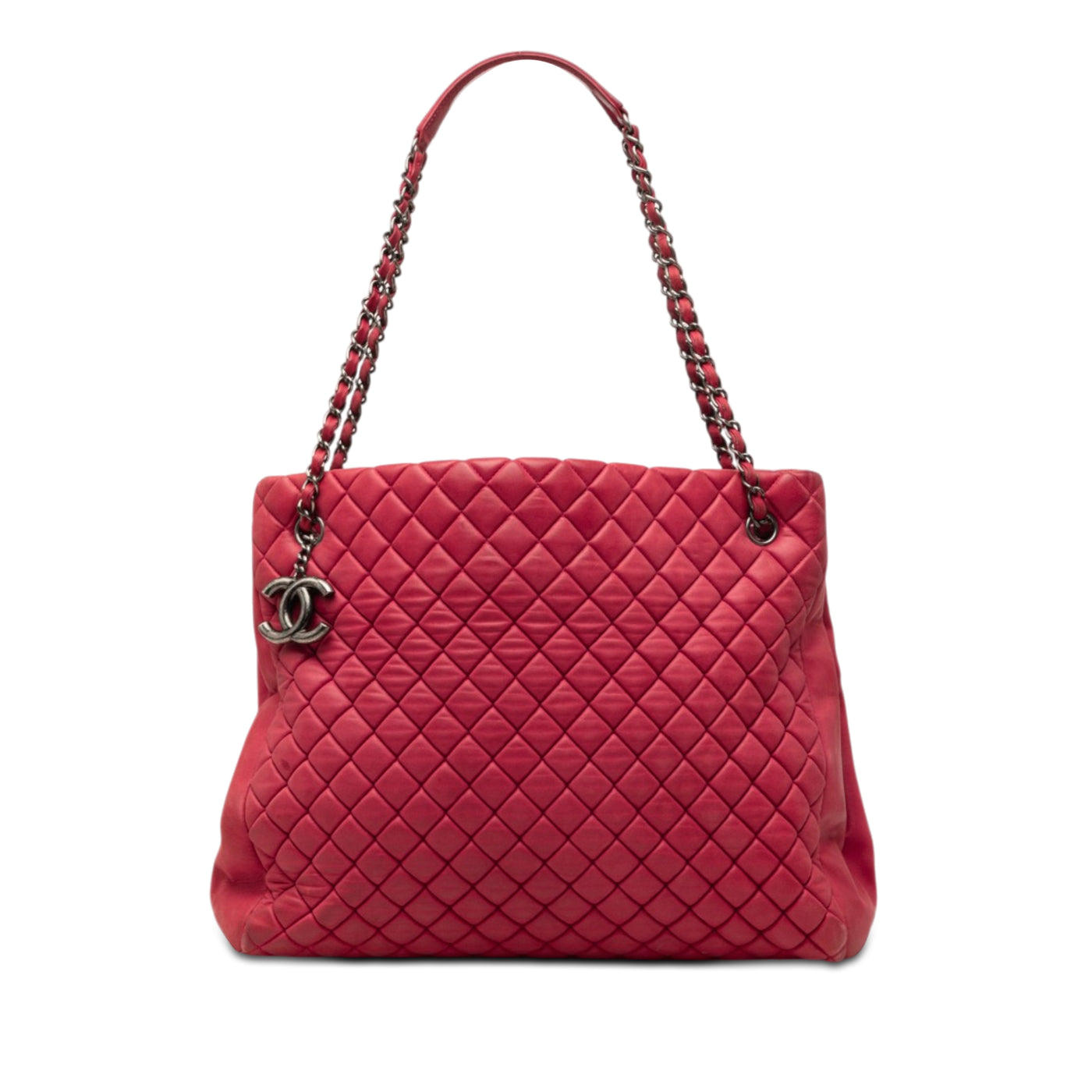 Large Quilted Iridescent Calfskin New Bubble Tote - Image 1