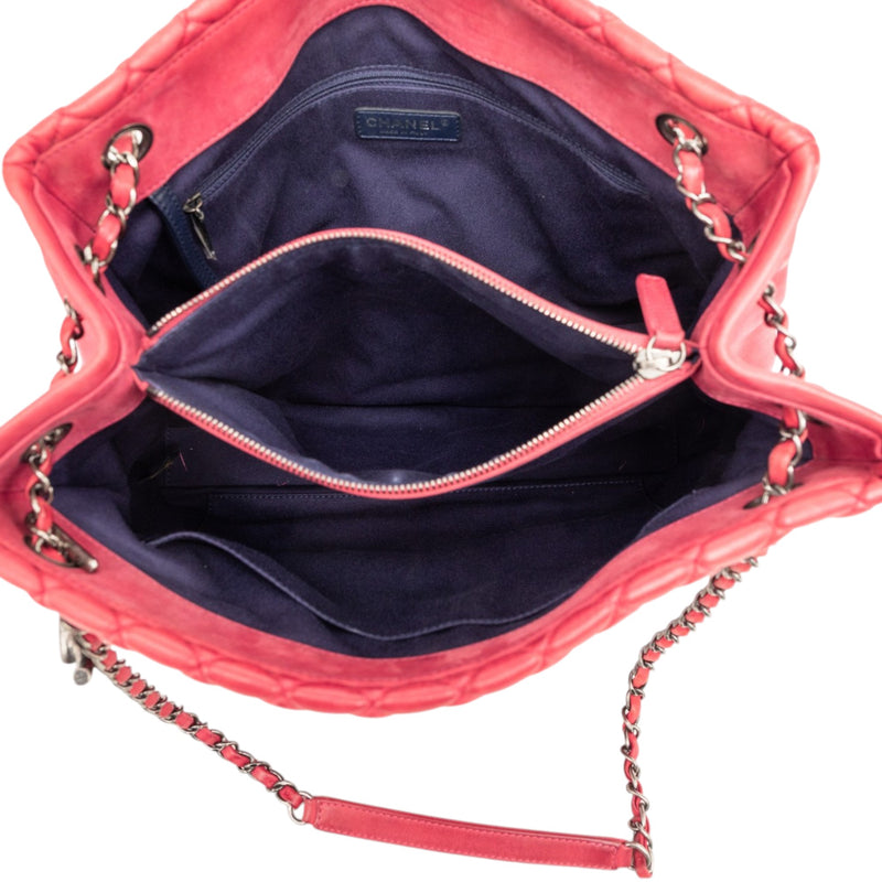 Large Quilted Iridescent Calfskin New Bubble Tote - Image 4
