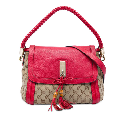 GG Canvas Bella Flap Satchel - Image 1