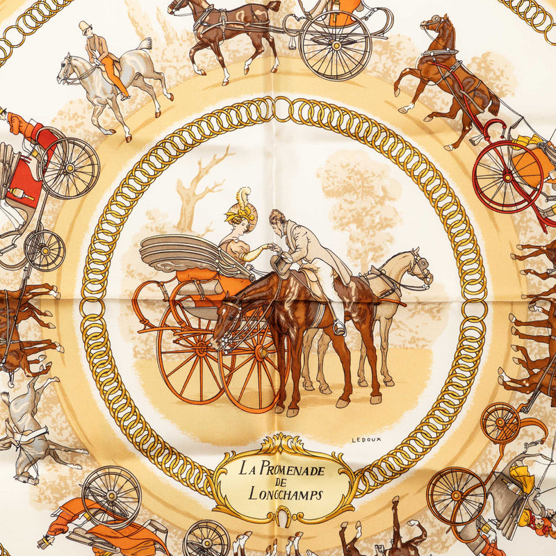 La Promenade de Longchamps Silk Scarf 90 - Image 6