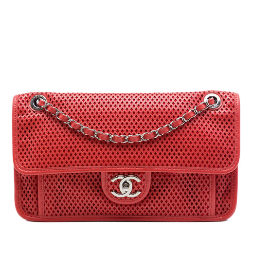 Medium Perforated Calfskin Up In The Air Flap - Image 1