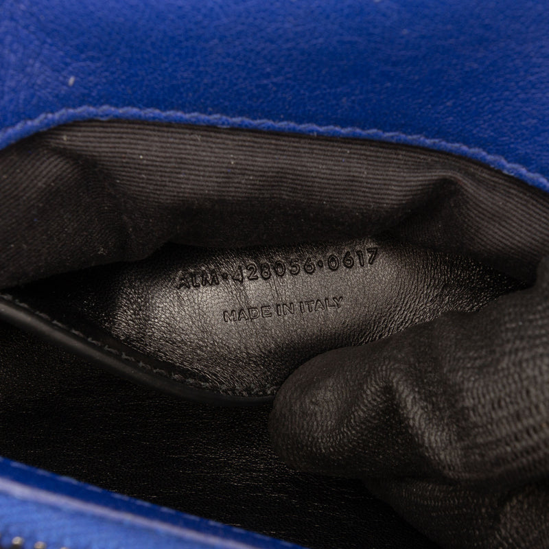 Medium Chevron Sheepskin Monogram College Satchel - Image 6
