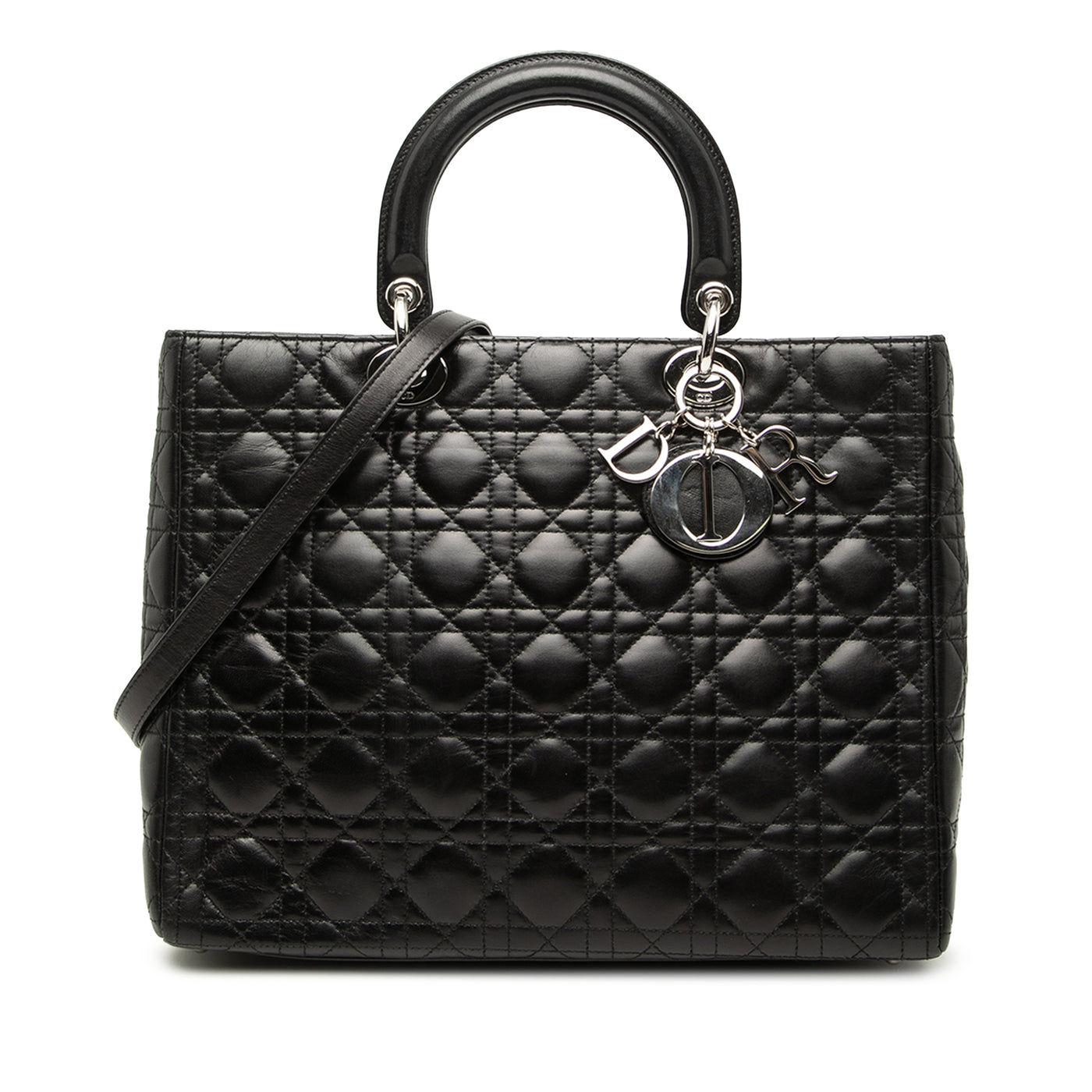 Large Lambskin Cannage Lady Dior - Image 1