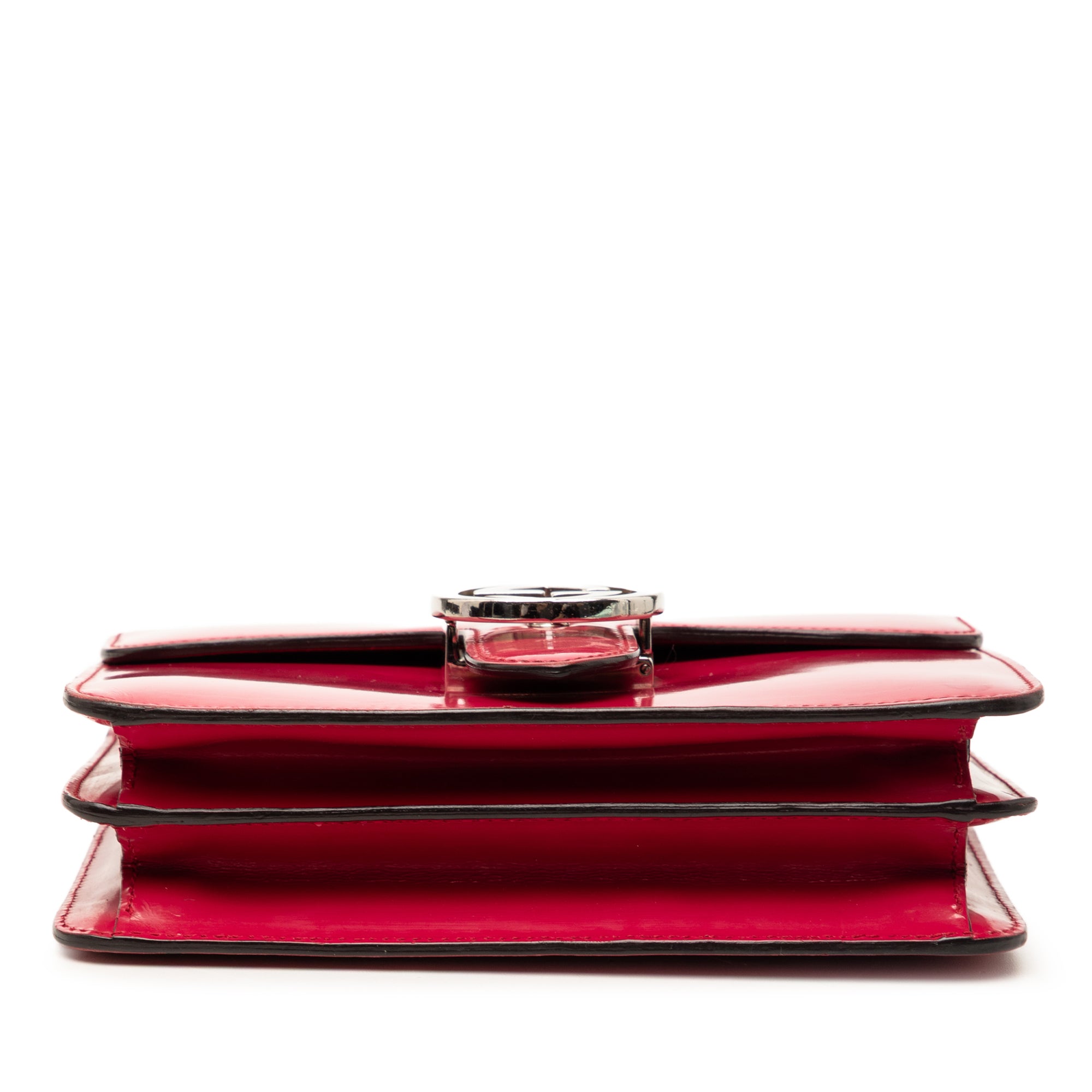 Small Polished Calfskin Interlocking G Dollar Crossbody - Image 3