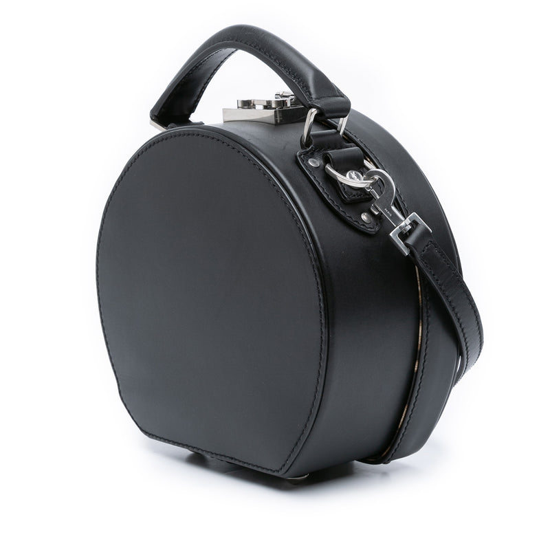 Small Leather Mica Hatbox Satchel - Image 2