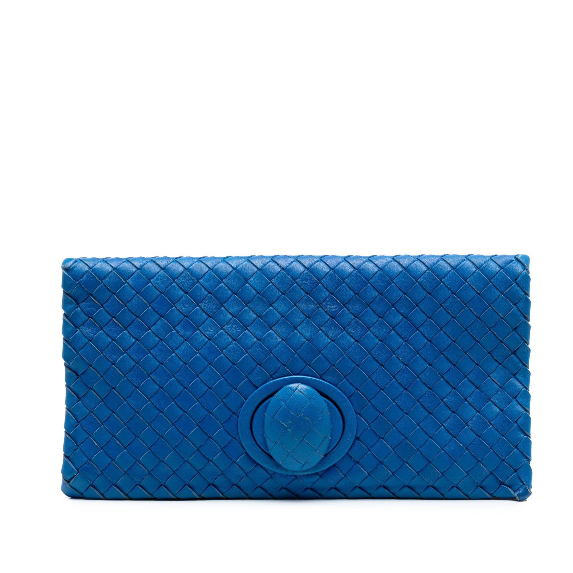 Nappa Intrecciato Turn Lock Clutch - Image 1