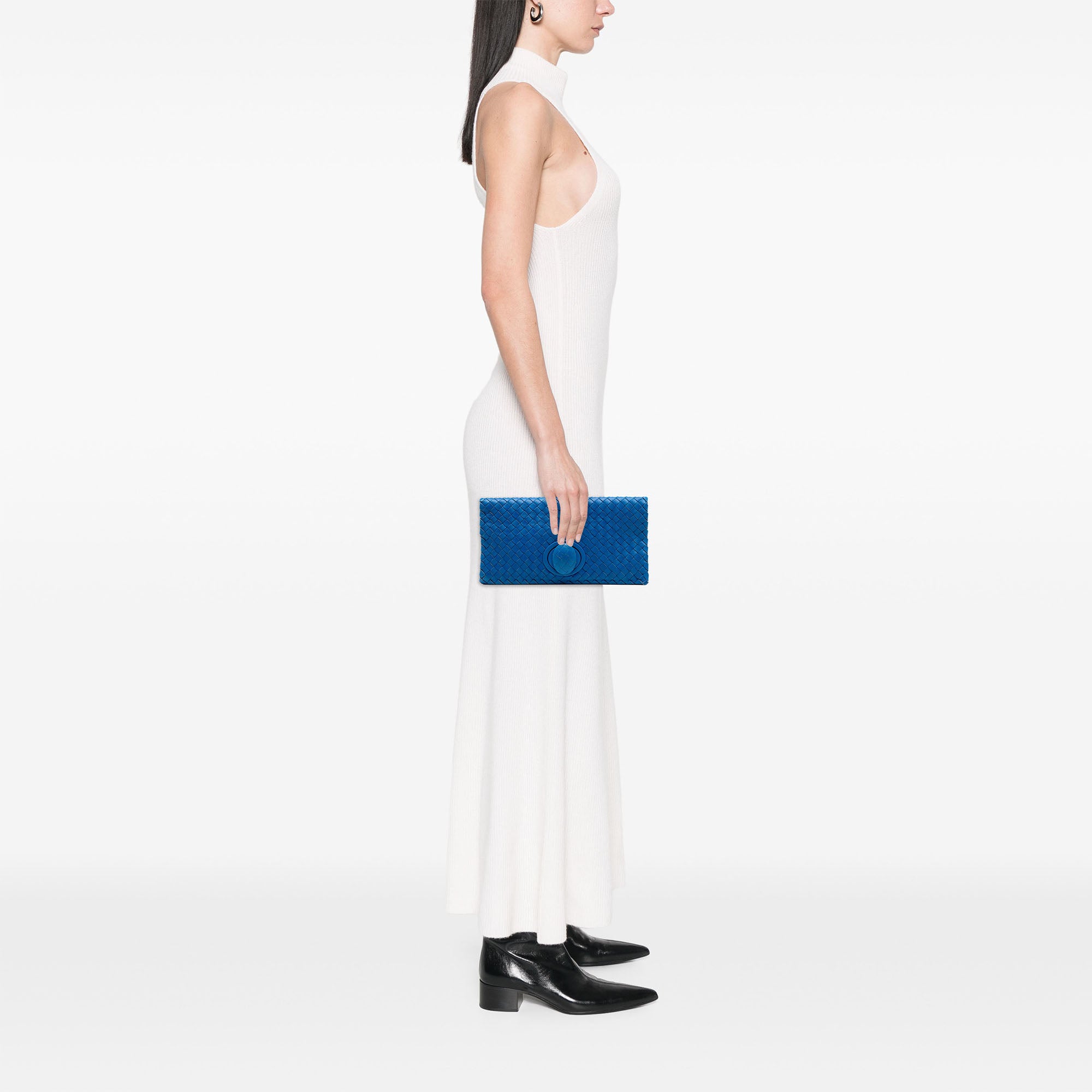 Nappa Intrecciato Turn Lock Clutch - Image 7
