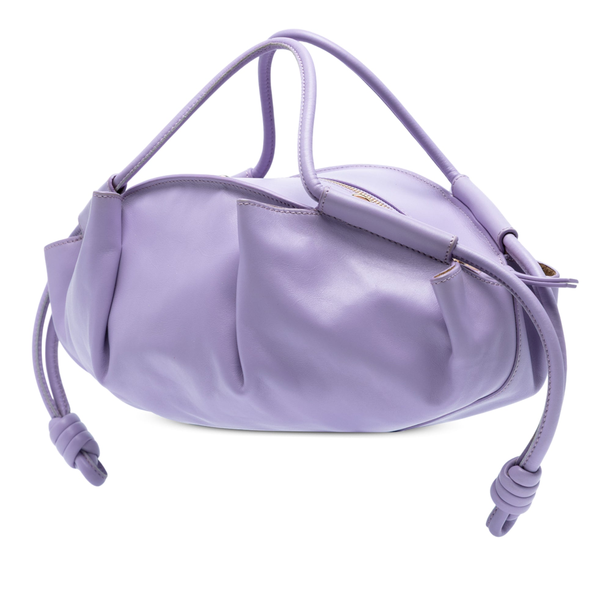 Small Shiny Calfskin Paseo Satchel - Image 2