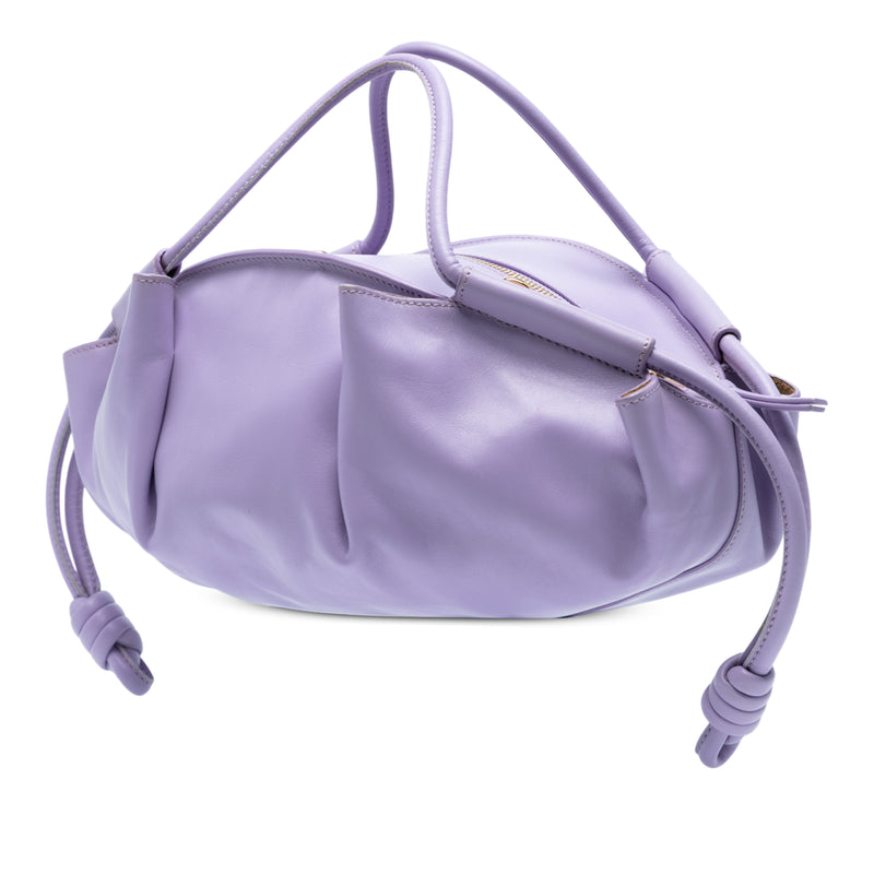 Small Shiny Calfskin Paseo Satchel - Image 2