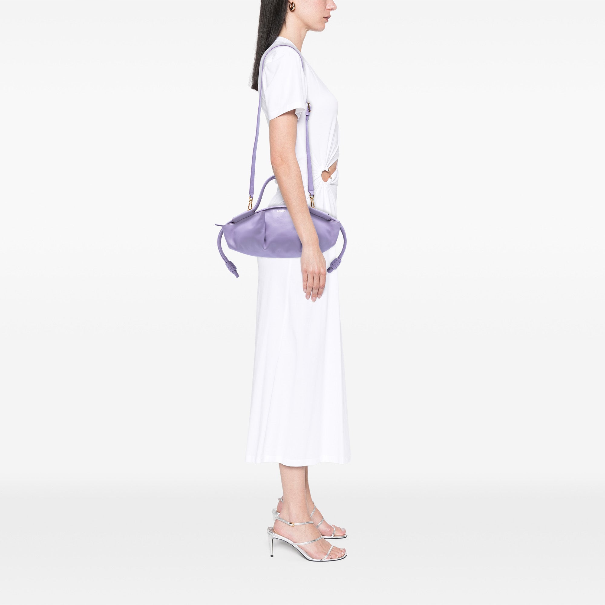 Small Shiny Calfskin Paseo Satchel - Image 7