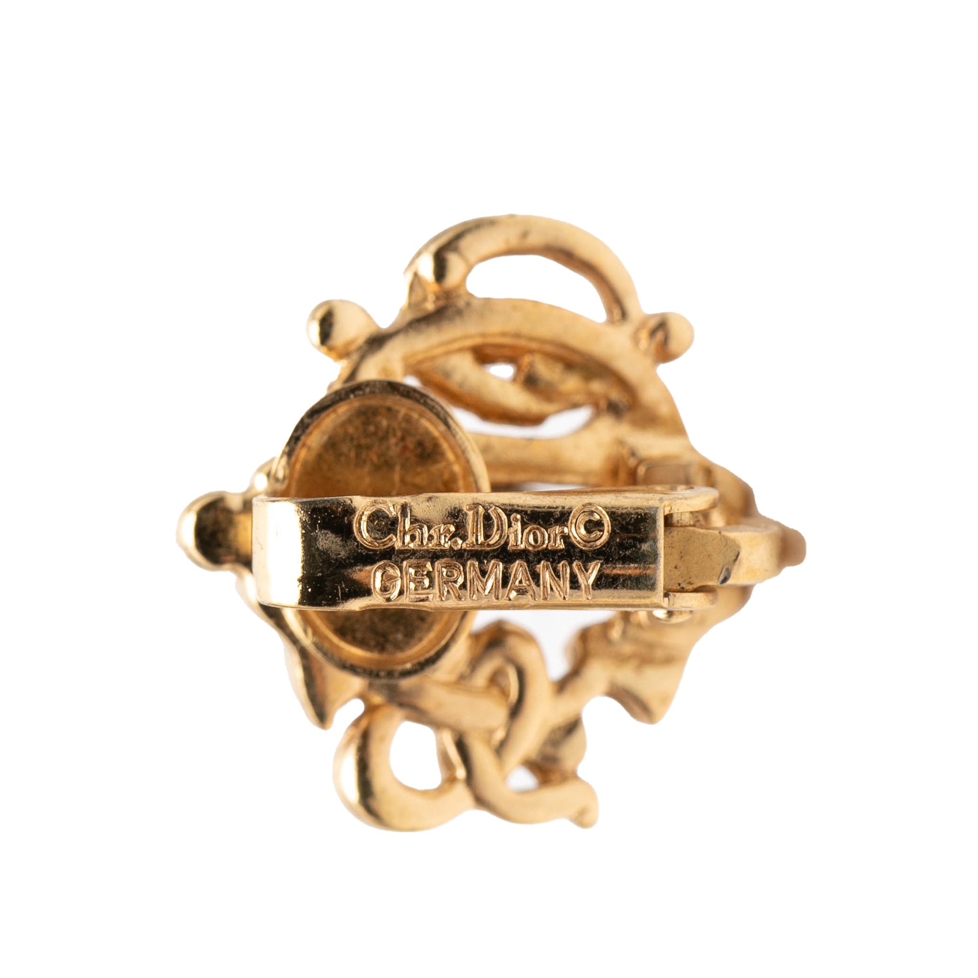 Gold Plated Logo Clip On Earrings - Image 3