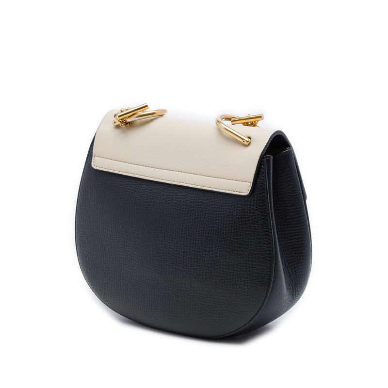Small Bicolor Smooth and Grained Calfskin Drew Crossbody - Image 2