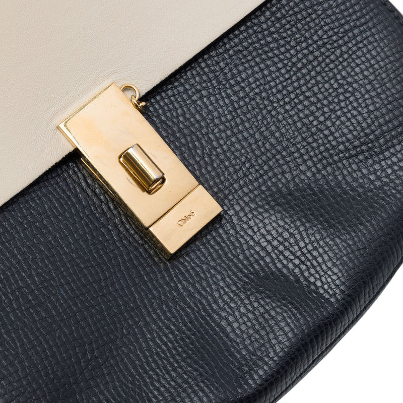 Small Bicolor Smooth and Grained Calfskin Drew Crossbody - Image 5