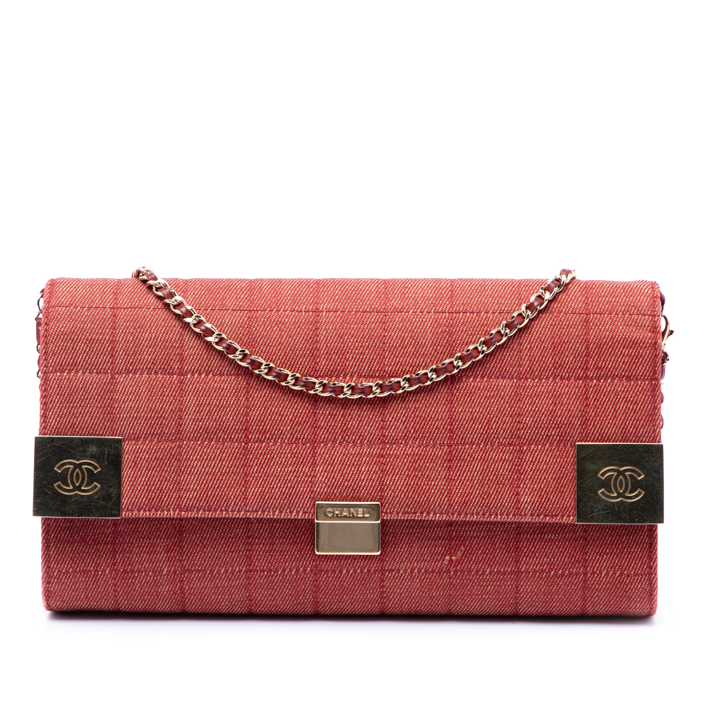 CC Choco Bar Denim Chain Flap - Image 1