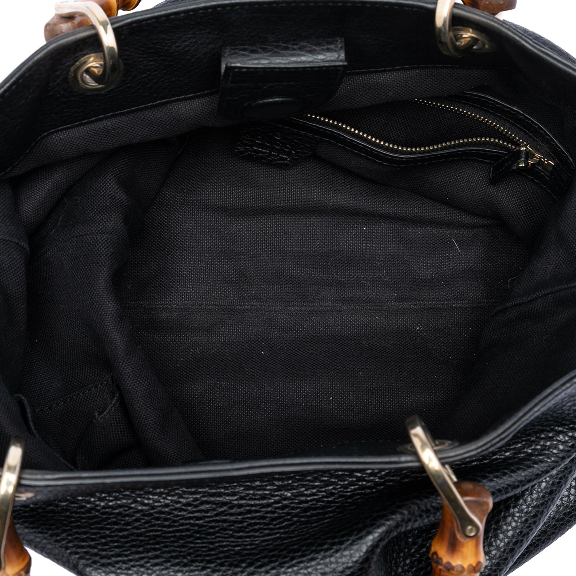 Tall Leather Bamboo Shopper Tote - Image 4