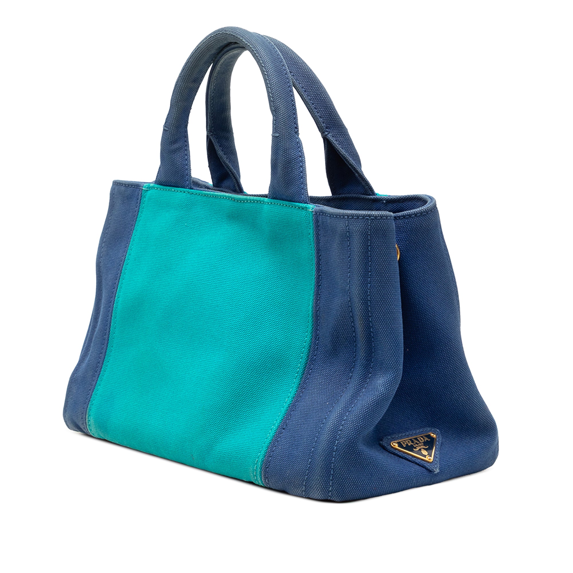 Small Bicolor Canvas Canapa Logo Satchel - Image 2