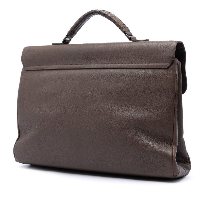 Intrecciato Trimmed Nappa Business Bag - Image 2