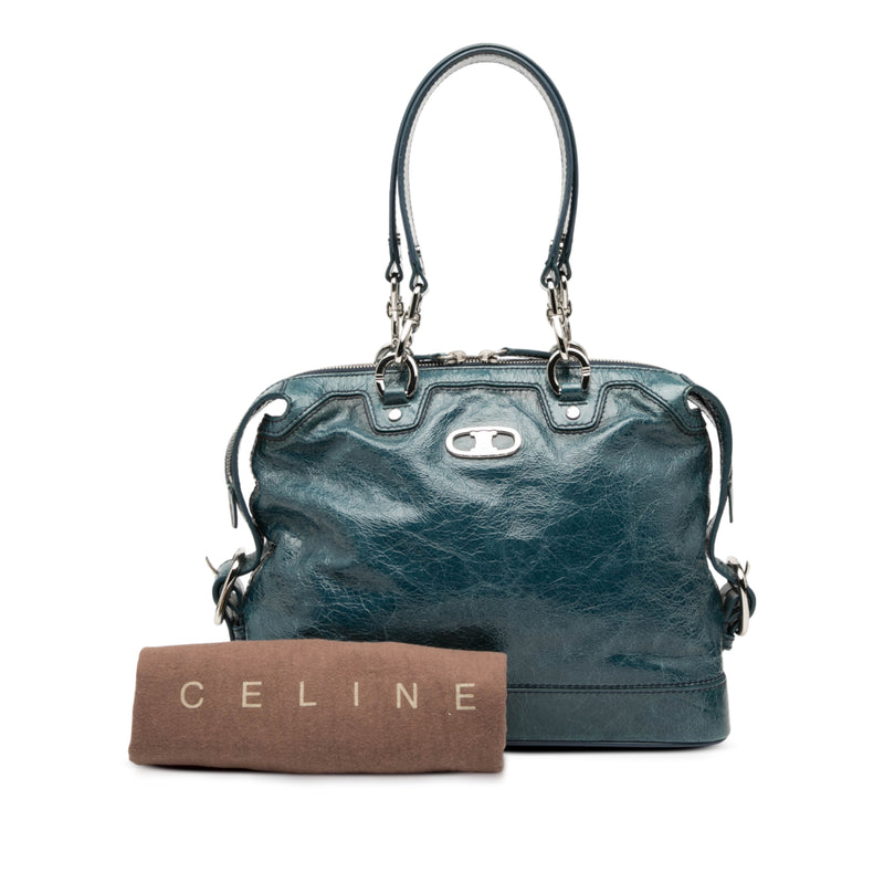 Crinkled Patent Macadam Shoulder Bag - Image 8