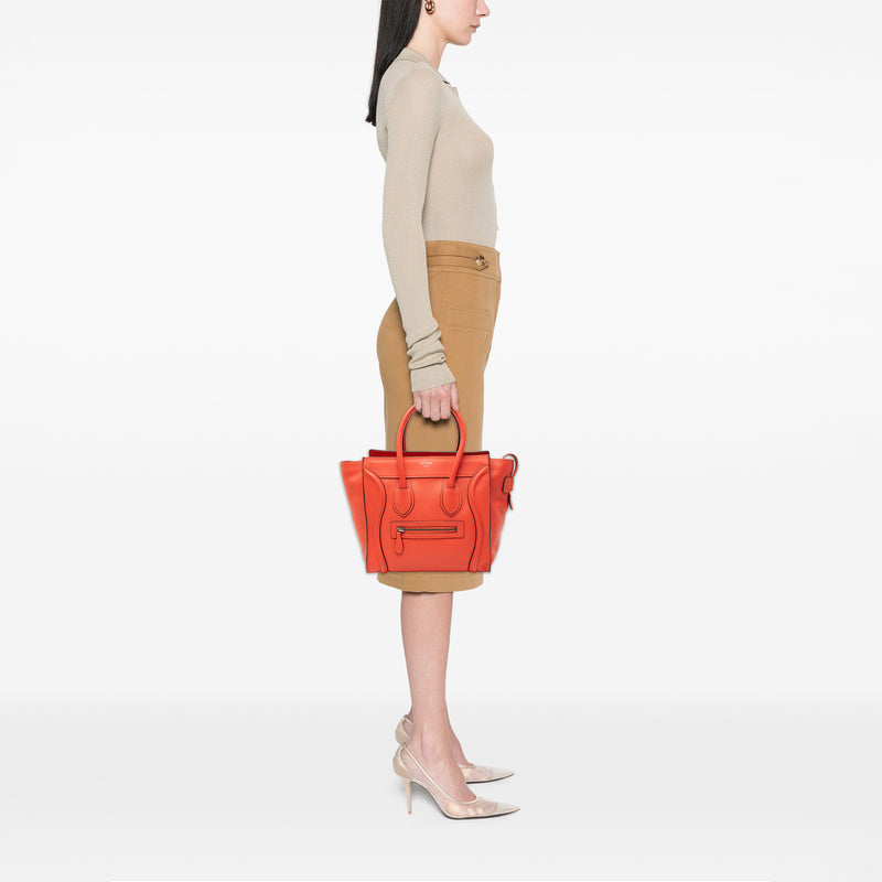 Micro Leather Luggage Tote - Image 7