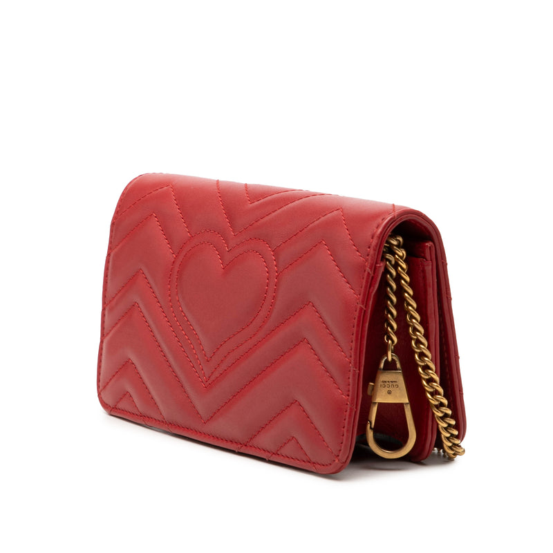 Mini GG Marmont Matelasse Calfskin Wallet On Chain - Image 2