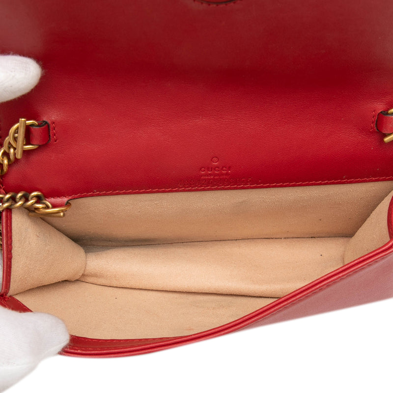 Mini GG Marmont Matelasse Calfskin Wallet On Chain - Image 4