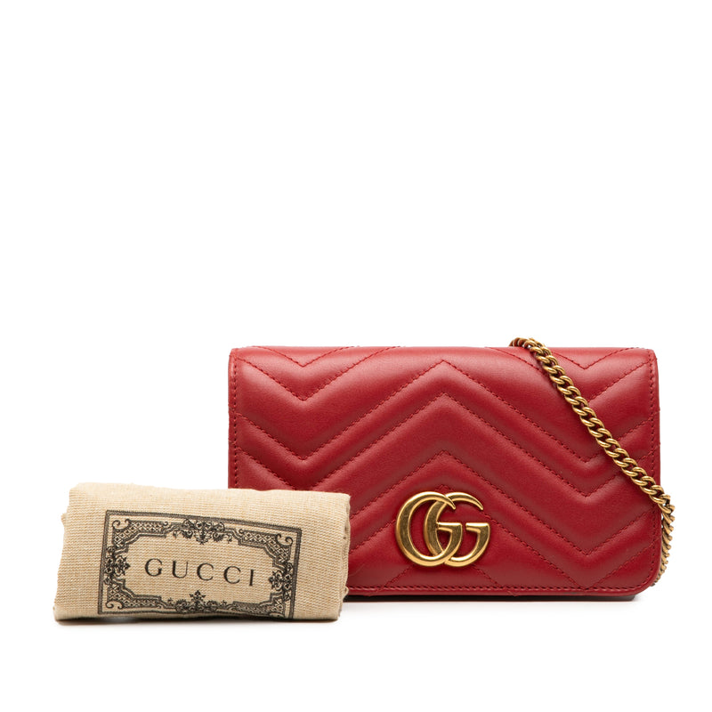 Mini GG Marmont Matelasse Calfskin Wallet On Chain - Image 7