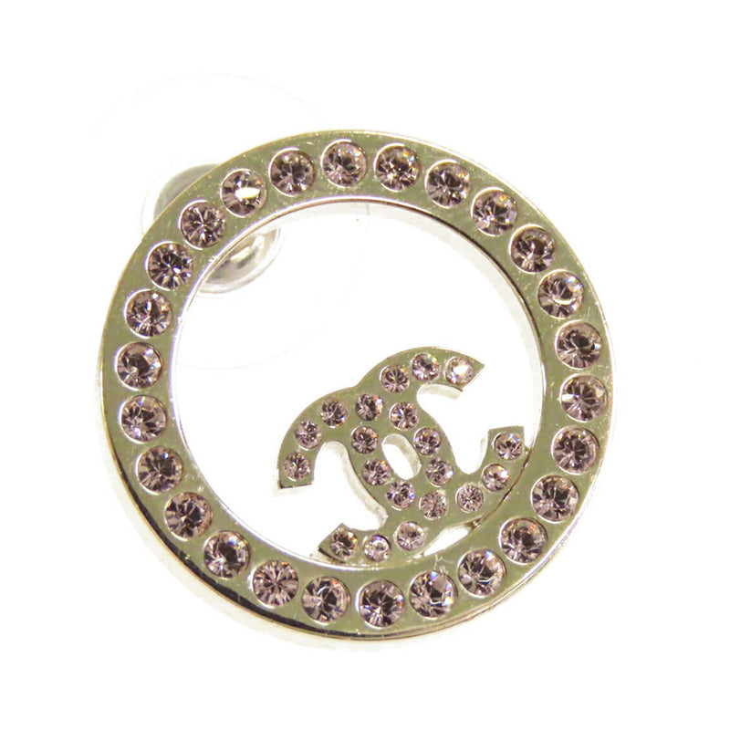 CC Gold Plated Strass Round Bullet Back Earrings - Image 4