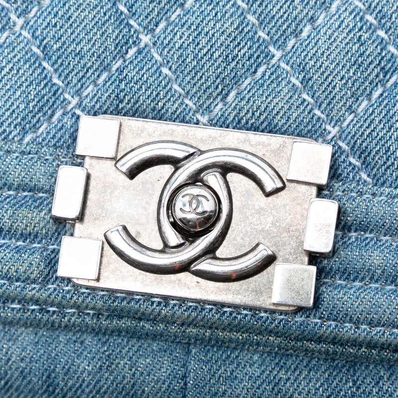 Large Quilted Denim Boy Flap - Image 5