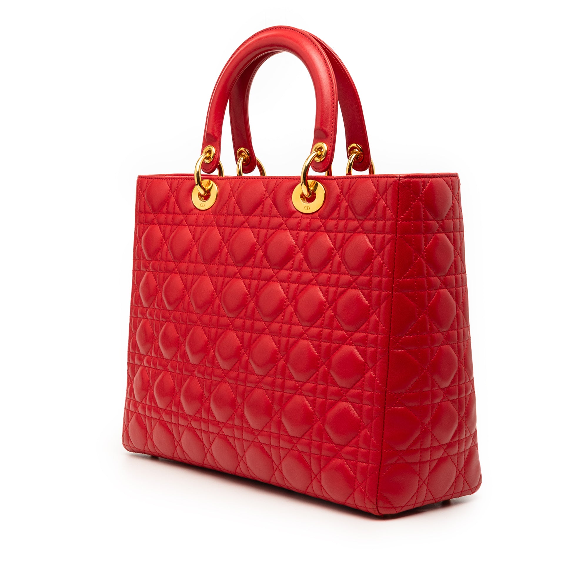 Large Lambskin Cannage Lady Dior - Image 2