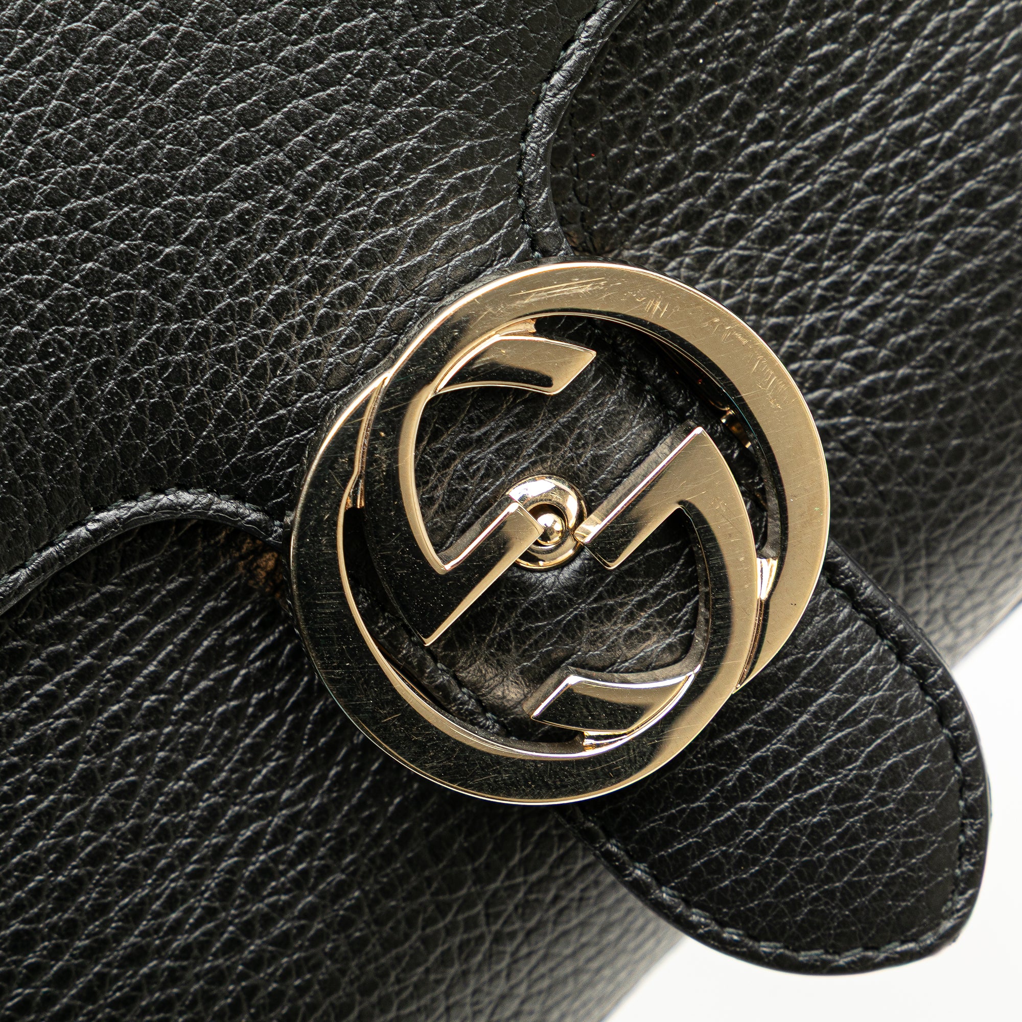 Small Dollar Calf Interlocking G Satchel - Image 7