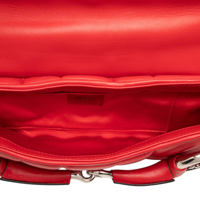 Medium Matelasse Vertical Lambskin Horsebit Chain Satchel - Image 4
