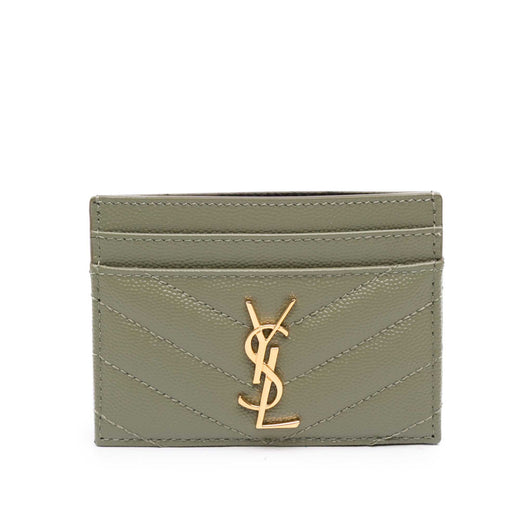 Chevron Grain de Poudre Cassandre Card Holder - Image 1