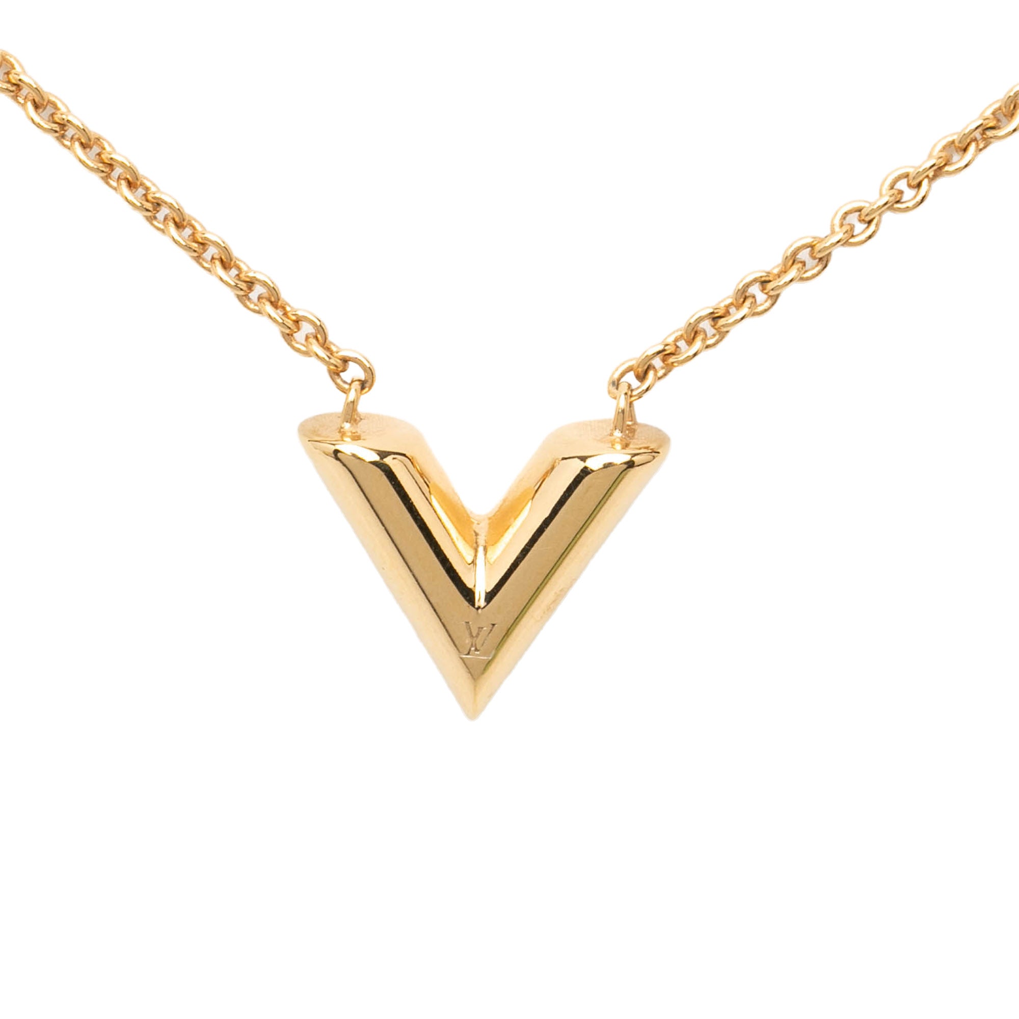 Gold Plated Essential V Necklace - Image 1