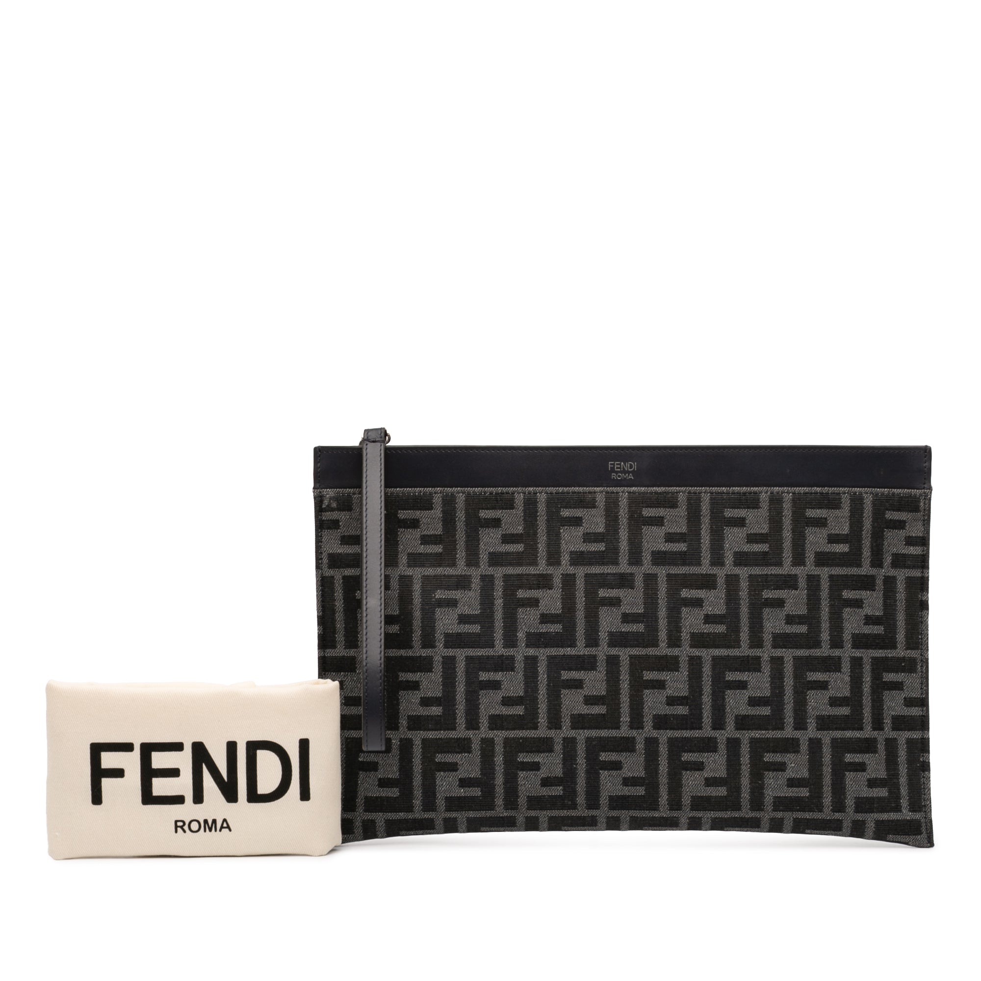 Medium Zucca Canvas Flat Pouch - Image 7