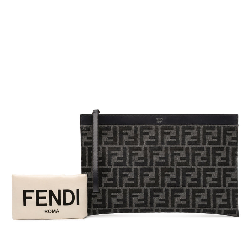 Medium Zucca Canvas Flat Pouch - Image 7