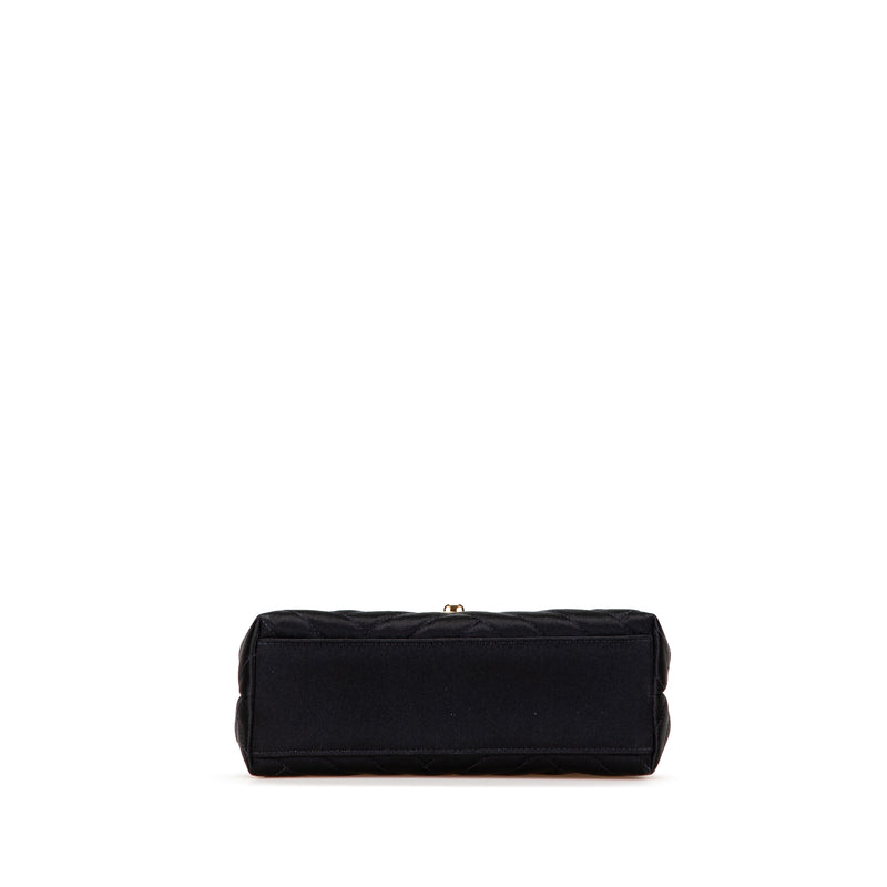 Mini Square Diagonal Quilted Satin Single Flap - Image 3