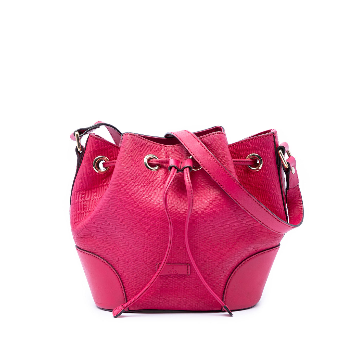 Diamante Leather Bright Bucket Bag - Image 1