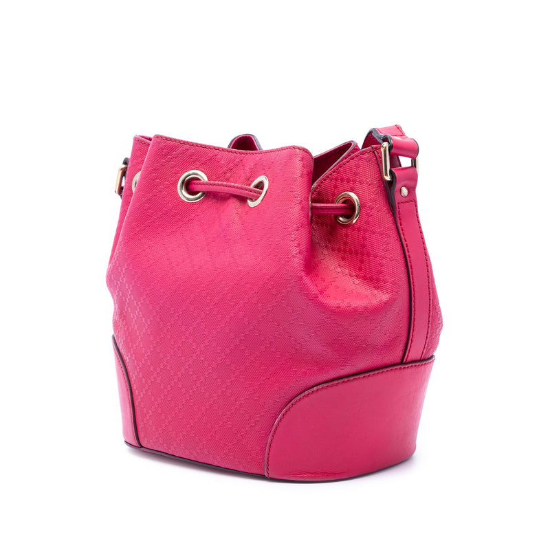 Diamante Leather Bright Bucket Bag - Image 2