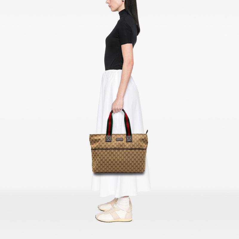 GG Canvas Web Tote - Image 8