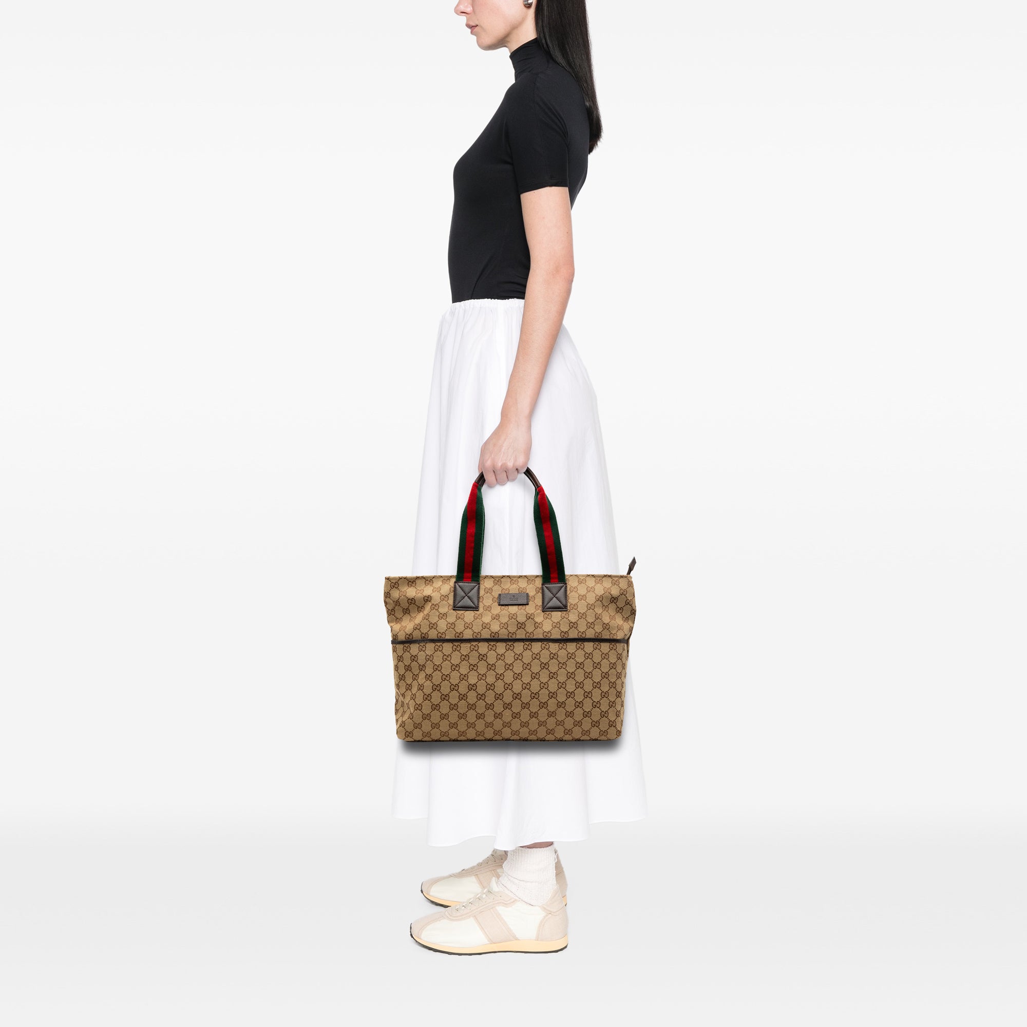 GG Canvas Web Tote - Image 8
