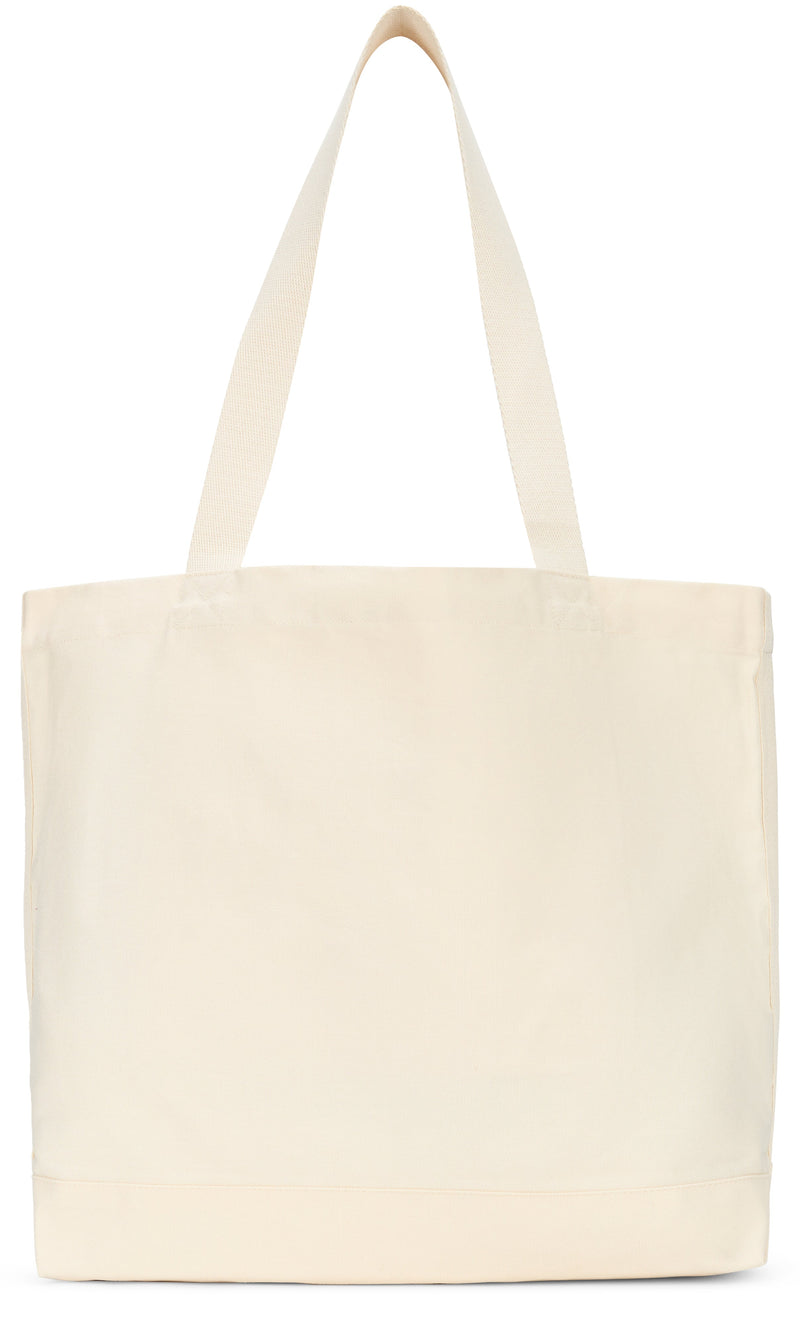 Maison Kitsuné Graphic Canvas Tote Bag — Beige Cotton