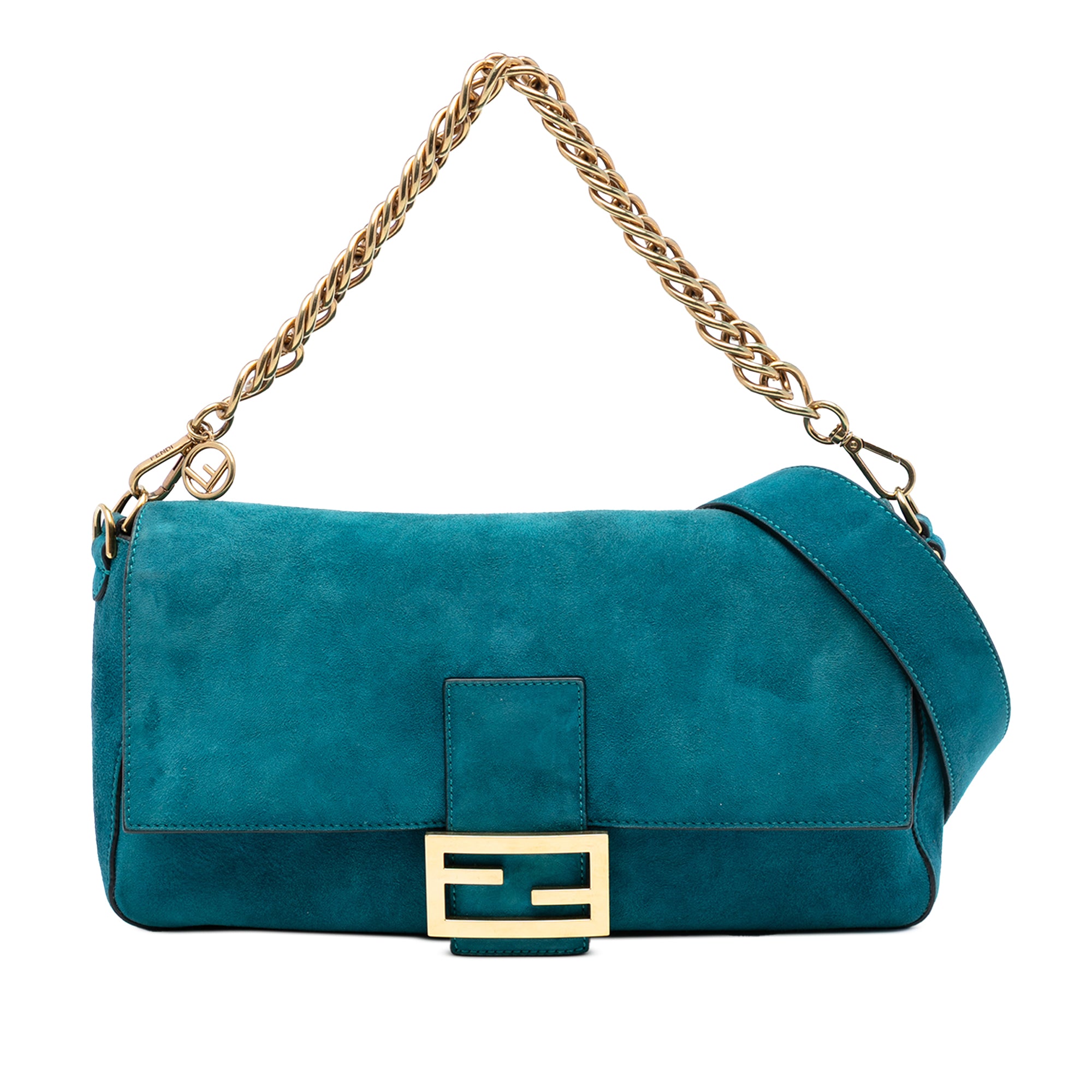 Large Suede Chamois Baguette Satchel - Image 1