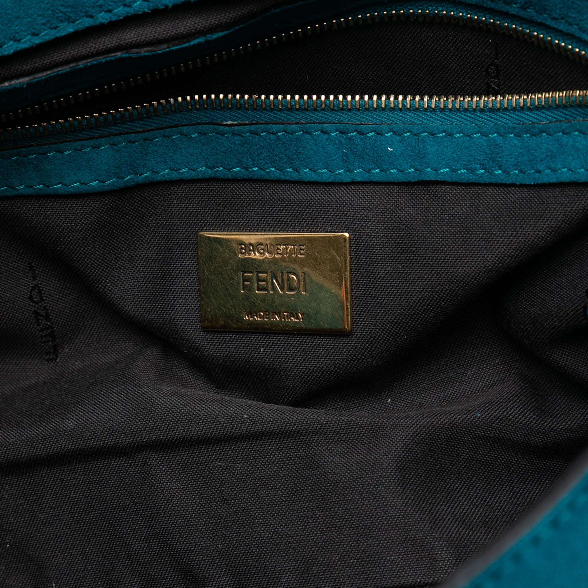 Large Suede Chamois Baguette Satchel - Image 5