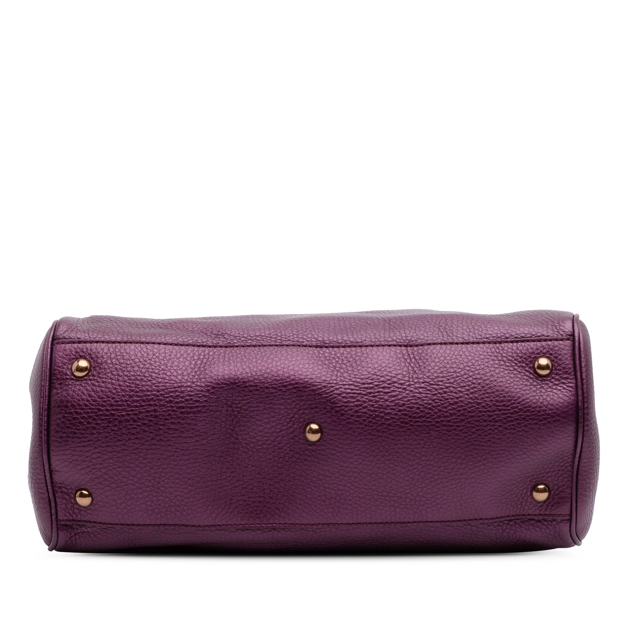 Medium Calfskin Bamboo Shopper Satchel - Image 3