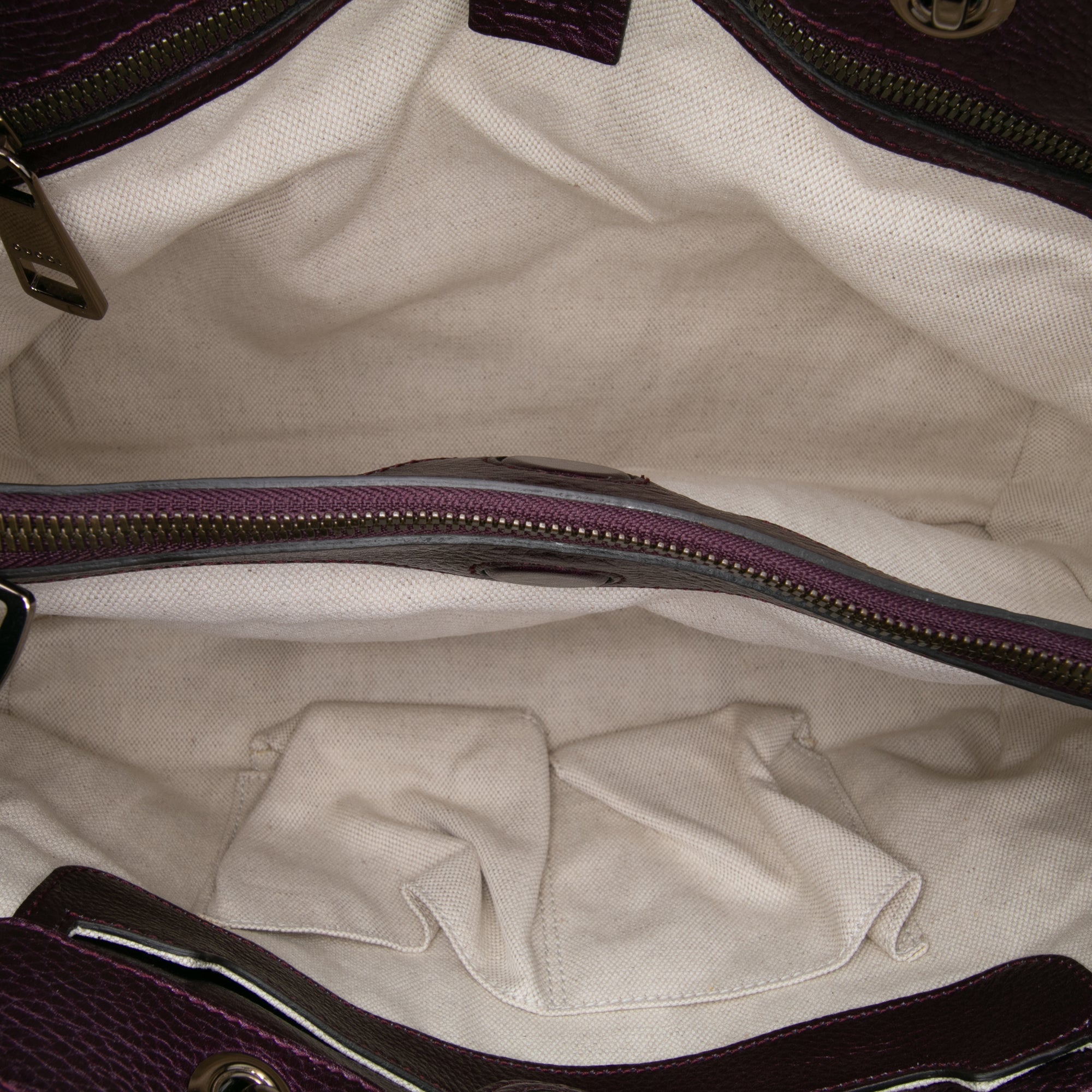 Medium Calfskin Bamboo Shopper Satchel - Image 4