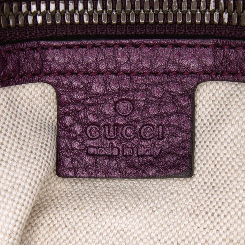 Medium Calfskin Bamboo Shopper Satchel - Image 5