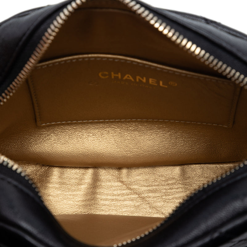 CC Quilted Lambskin Coco Midnight Camera Bag - Image 4
